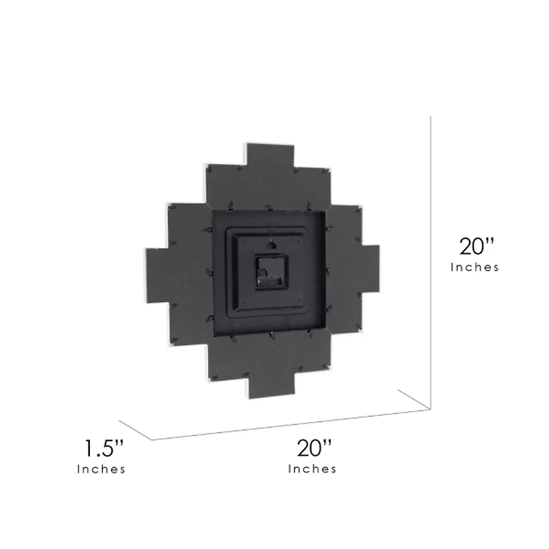 White 12 Photo Frame Collage Family Time Clock