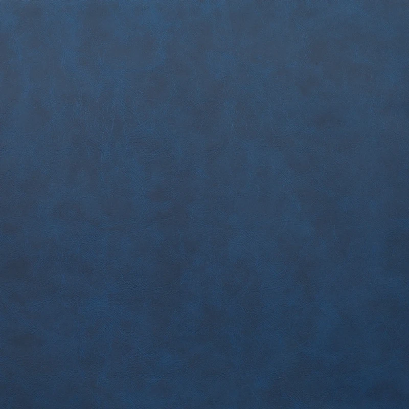 Blue Faux Leather Stitched Chairs, Set of 2