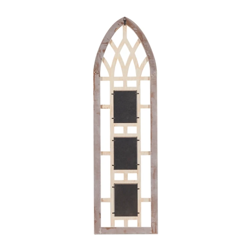 Whitewash Window Arch 3-Opening Collage Frame