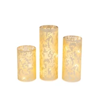 Hurricane Glass Luminaries, Set of 3
