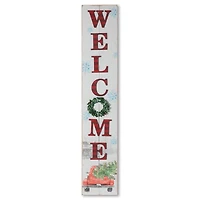 Welcome Wreath Christmas Porch Board