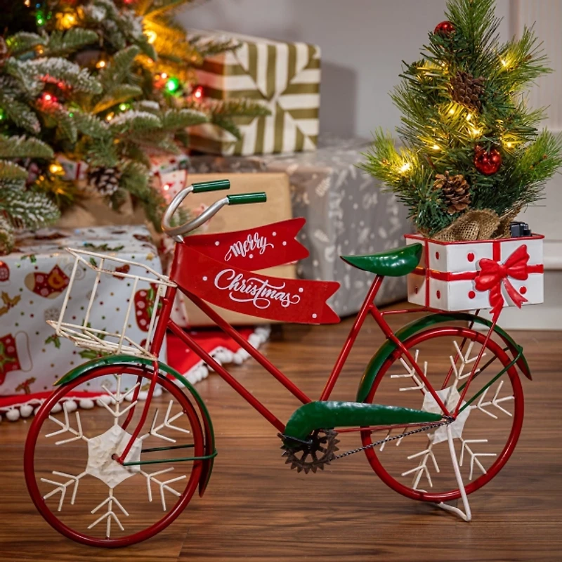 Christmas Bicycle with Pre-Lit Tree