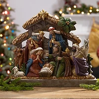 Pre-Lit Holy Family Stable Christmas Nativity