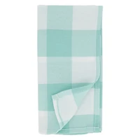 Green and White Buffalo Plaid Napkins, Set of 4