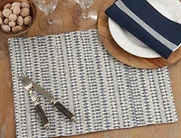 Blue Lines Woven Placemats, Set of 4