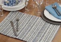 Blue Lines Woven Placemats, Set of 4