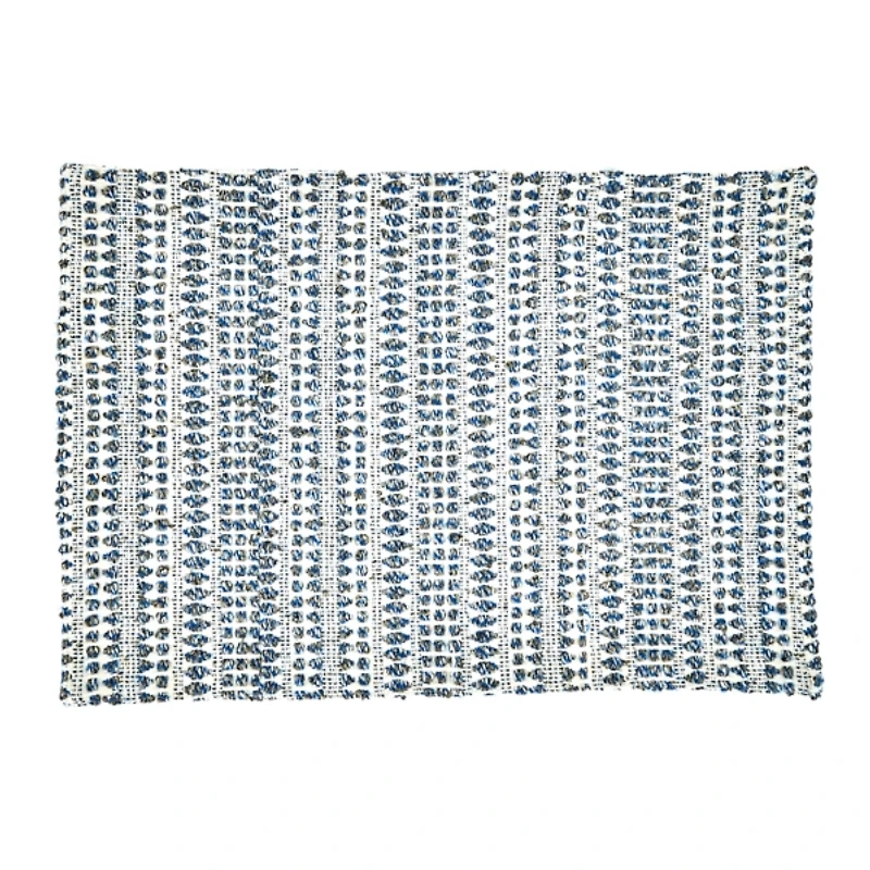 Blue Lines Woven Placemats, Set of 4