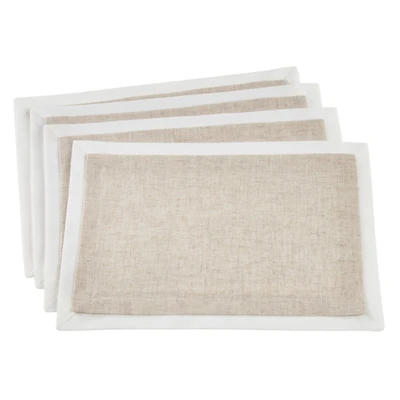 Natural Double Layered Placemats, Set of 4