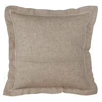 Natural Linen Down Hemstitched Pillow, 20 in.
