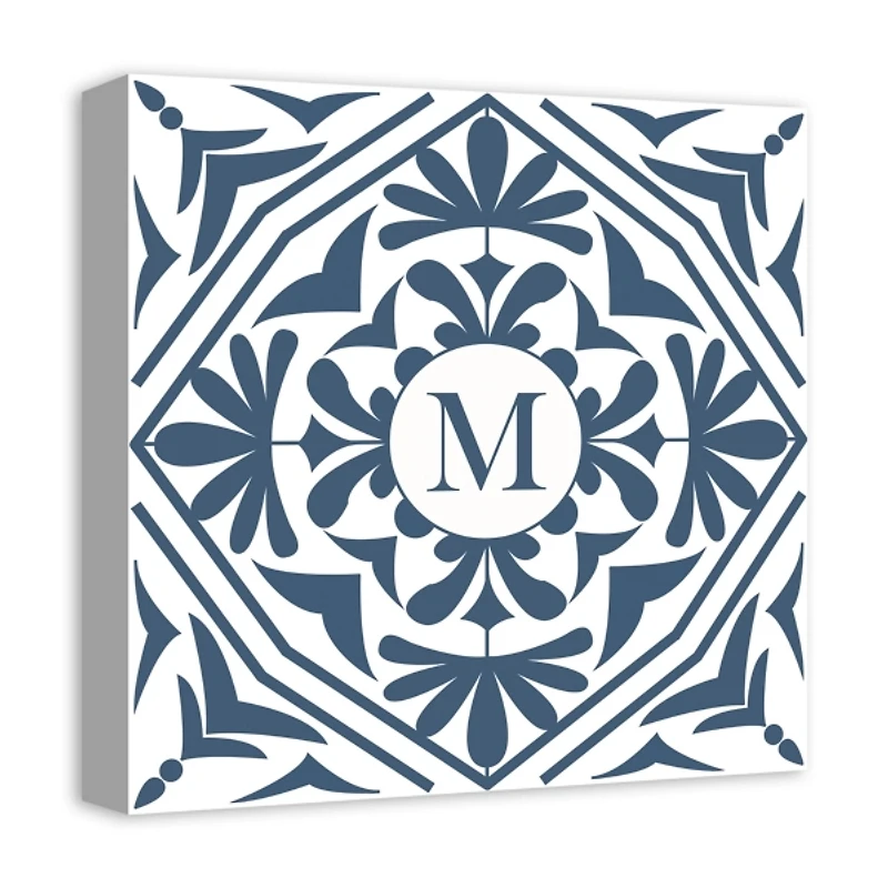Personalized Blue Tile Monogram Wall Plaque