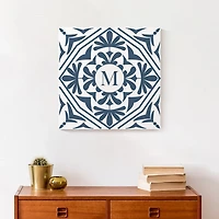 Personalized Blue Tile Monogram Wall Plaque