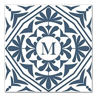 Personalized Blue Tile Monogram Wall Plaque