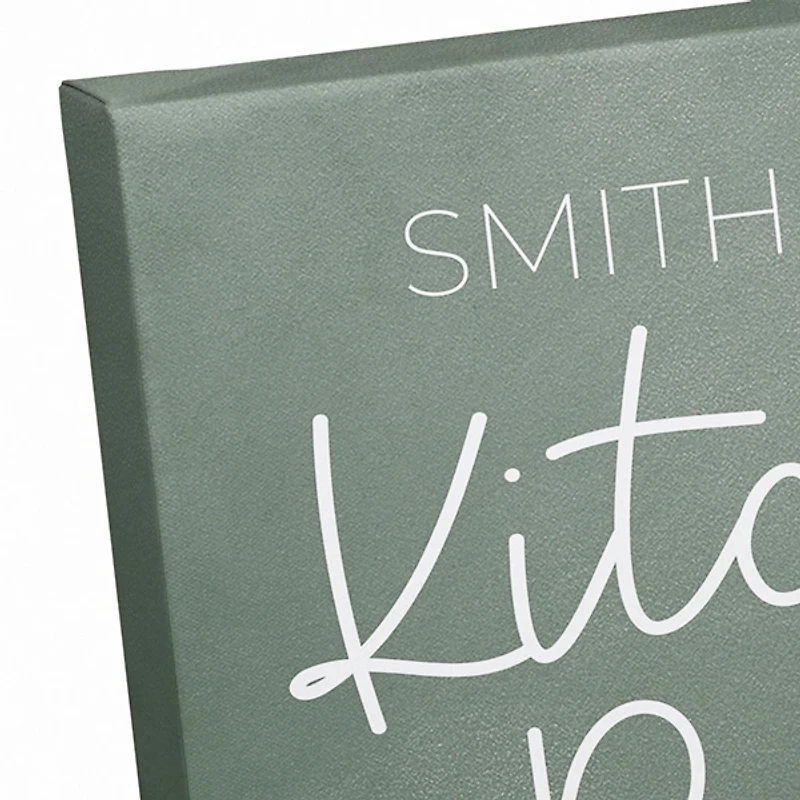 Personalized Kitchen Rules Canvas Wall Plaque