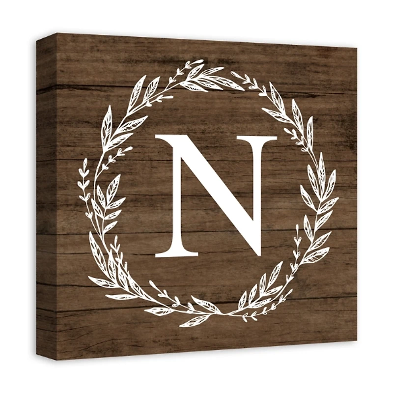 Personalized Shiplap Wreath Canvas Wall Plaque
