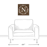 Personalized Shiplap Wreath Canvas Wall Plaque