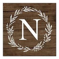 Personalized Shiplap Wreath Canvas Wall Plaque