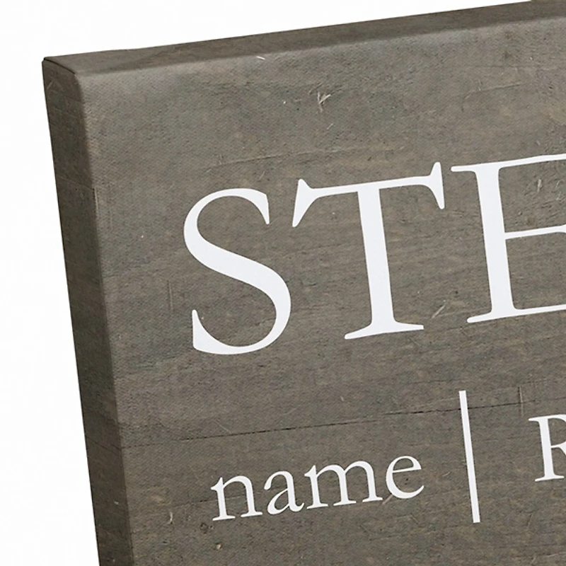 Personalized Stepdad Definition Canvas Wall Plaque