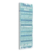 Personalized Beach House Rules Canvas Wall Plaque