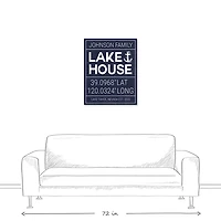 Personalized Lake House Canvas Wall Plaque