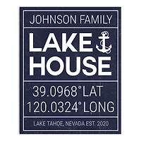 Personalized Lake House Canvas Wall Plaque