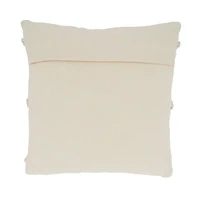 Ivory Striped Pom Pom Pillow