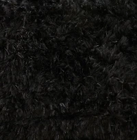 Black Faux Fur Throw Pillow