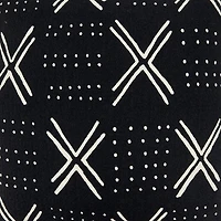Black Mudcloth Cotton Throw Pillow