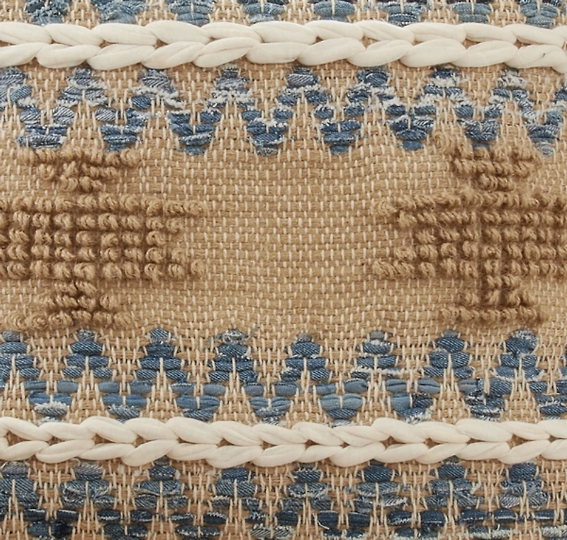 Natural Multi Texture Chindi Jute Pillow