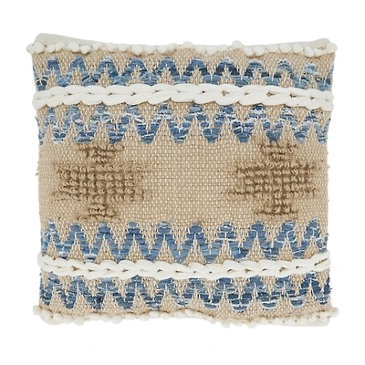 Natural Multi Texture Chindi Jute Pillow