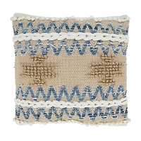 Natural Multi Texture Chindi Jute Pillow