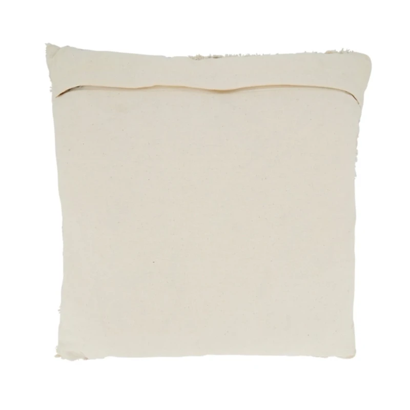 Tufted Geo Boarder Cotton Throw Pillow