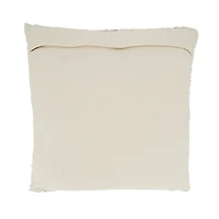 Tufted Geo Boarder Cotton Throw Pillow