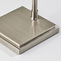 Brushed Silver Adjustable Arm Floor Lamp