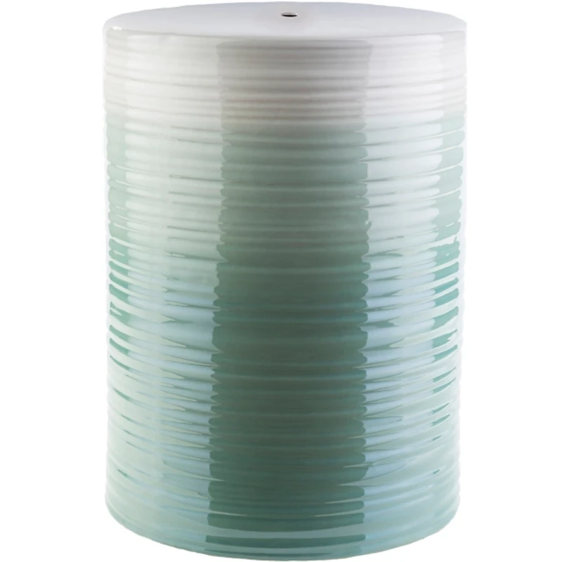 Ombre Turquoise Ripple Garden Stool