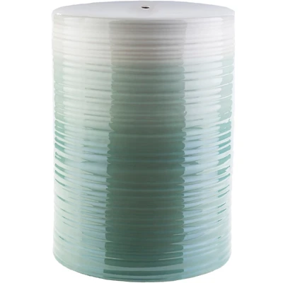 Ombre Turquoise Ripple Garden Stool