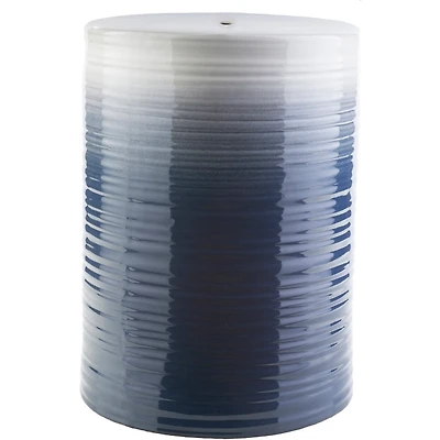 Ombre Navy Blue Ripple Garden Stool