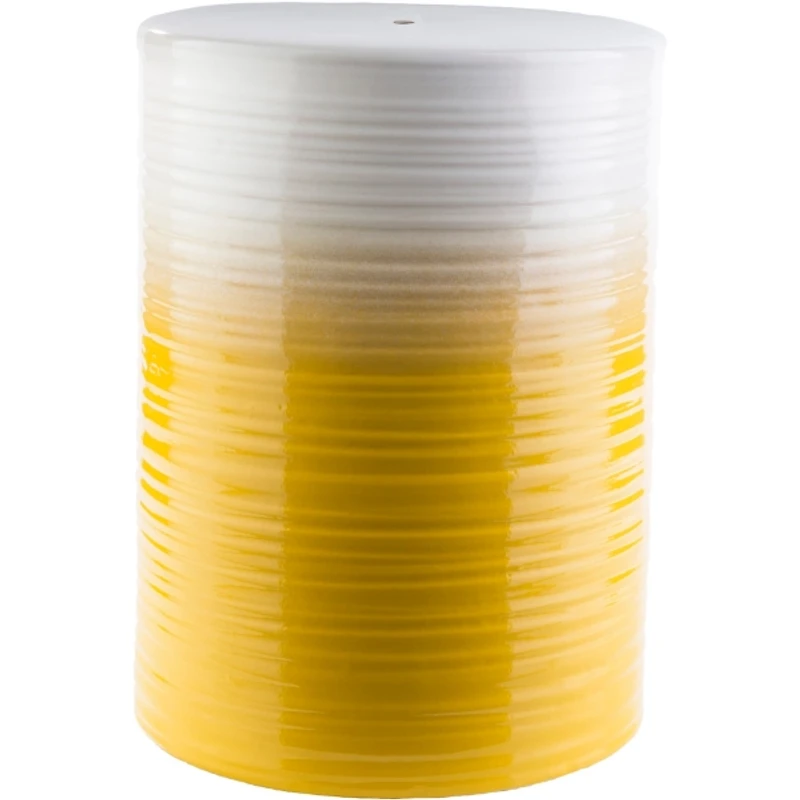 Ombre Yellow Ripple Garden Stool