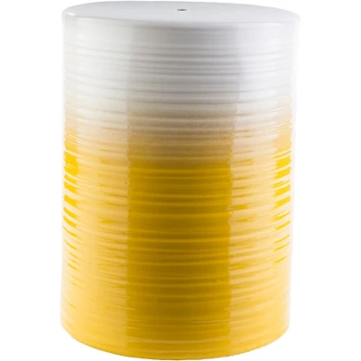 Ombre Yellow Ripple Garden Stool