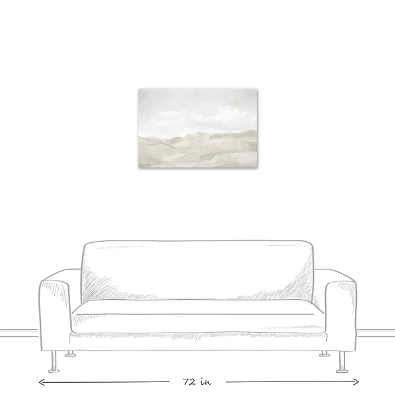 Neutral Abstract Canvas Art Print