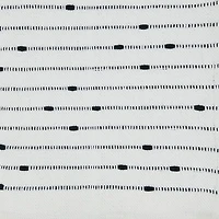 Soot Black Textured Striped Tassel Throw