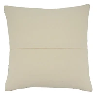 Cream Textured Stripes Decorative Throw Pillow