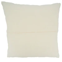 Navy Striped Woven Cotton Pillow, 22 in.