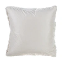 Ivory Faux Fur Polyester Pillow
