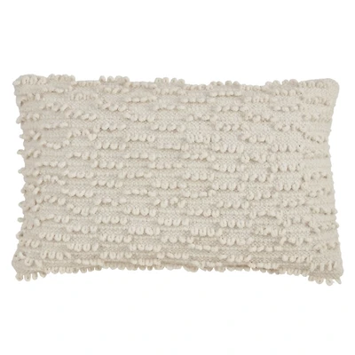 Ivory Nubby Decorative Lumbar Pillow