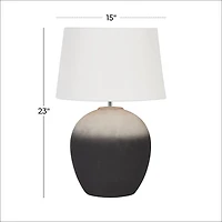Matte Black Ombre Textured Table Lamp, 23 in.