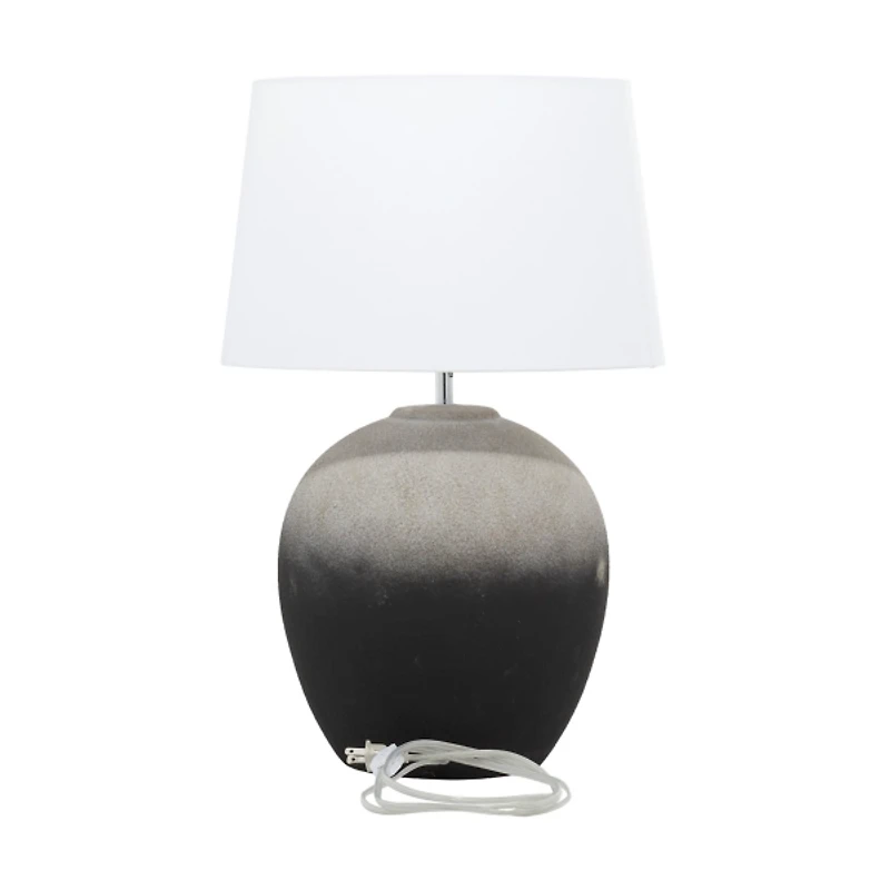 Matte Black Ombre Textured Table Lamp, 23 in.