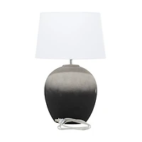 Matte Black Ombre Textured Table Lamp, 23 in.
