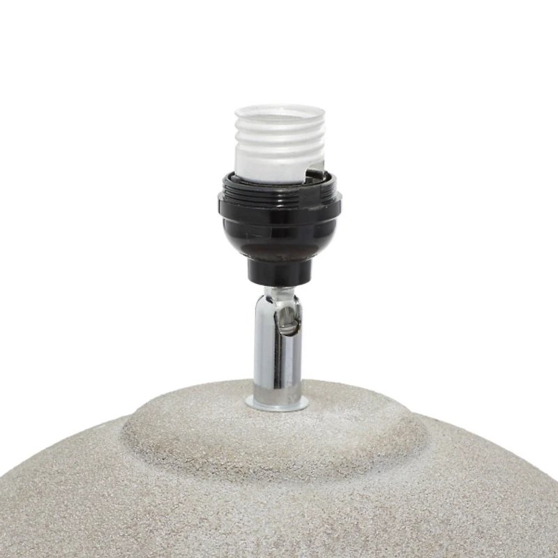 Matte Black Ombre Textured Table Lamp, 23 in.