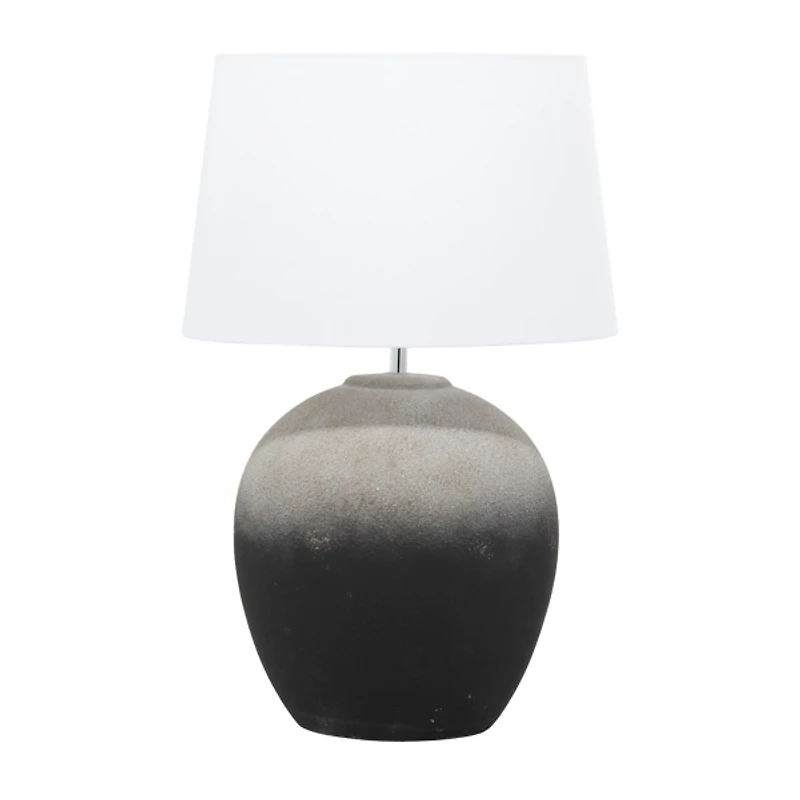 Matte Black Ombre Textured Table Lamp, 23 in.
