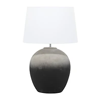Matte Black Ombre Textured Table Lamp, 23 in.